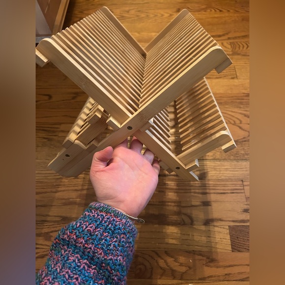 Light Brown/Tan Wooden Dish Drying Rack - Picture 11 of 11